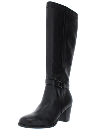 Giani Bernini Women's Rozario Leather Tall Knee High Boots Black Size 7M