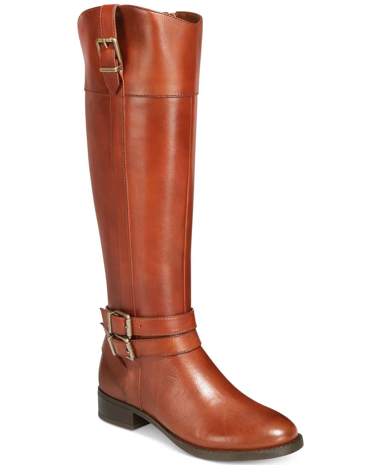 Botas de montaria femininas INC International Concepts Frank II de couro, tamanho 5 M, marrom