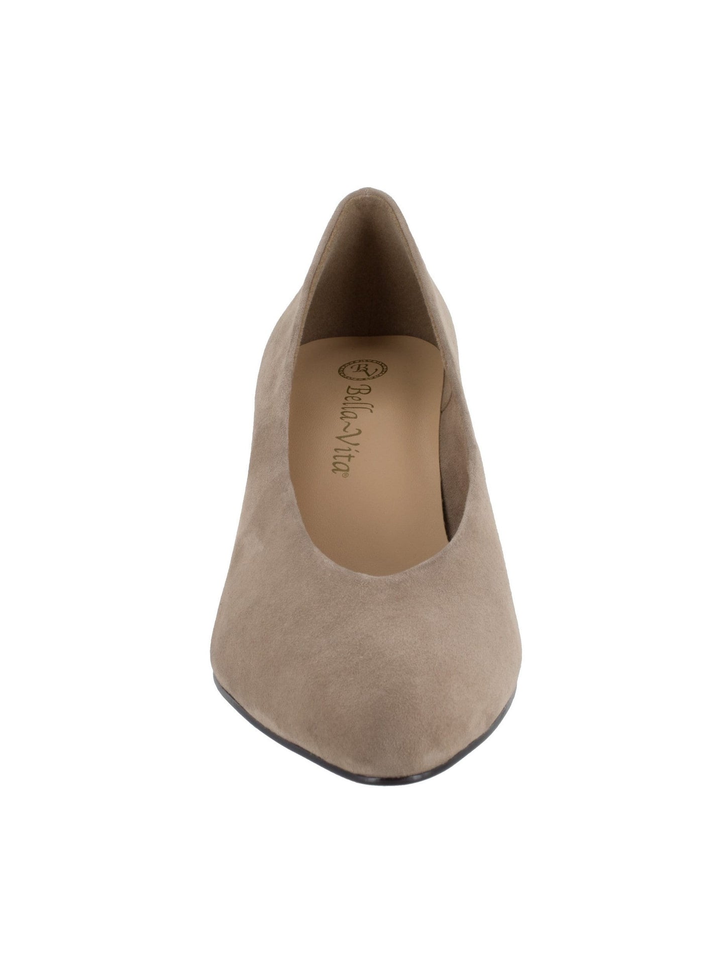 Vestido feminino Bella Vita em camurça amêndoa Jensen, marrom, tamanho 10W