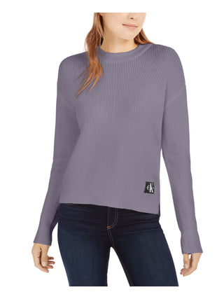 Calvin Klein Jeans Feminino Suéter Gola Redonda Roxo Tamanho P
