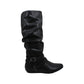 Botas femininas da Cliffs By White Mountain Fairfield com bico amendoado e cano médio, pretas, tamanho 9,5 m