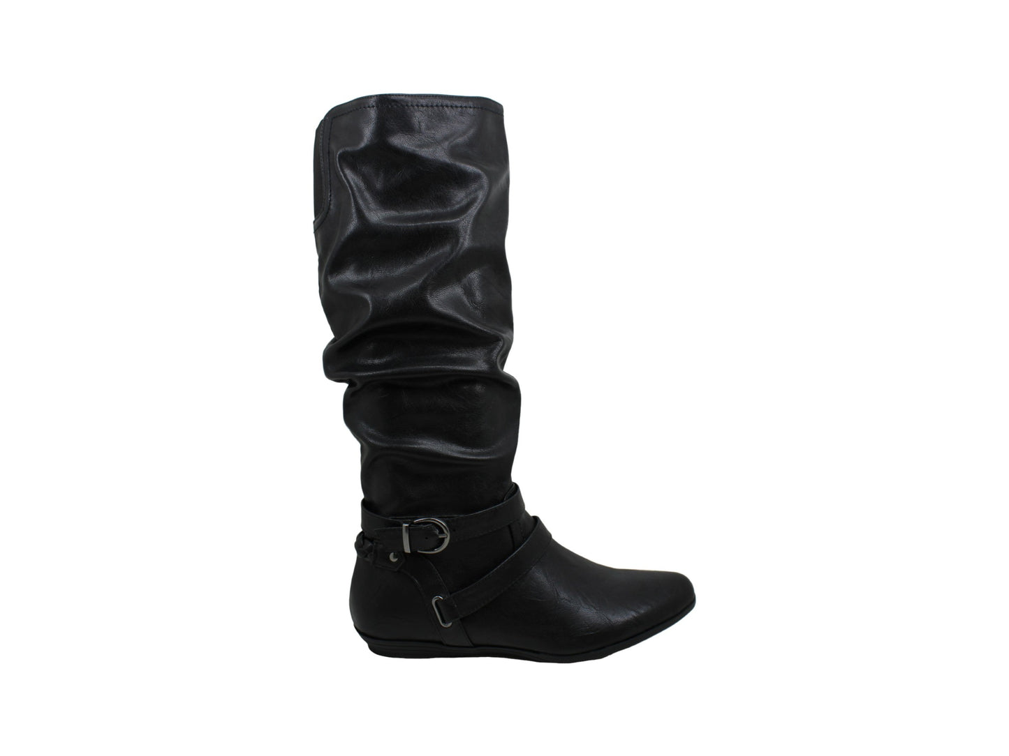 Botas femininas da Cliffs By White Mountain Fairfield com bico amendoado e cano médio, pretas, tamanho 9,5 m