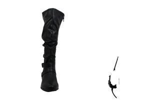 Cliffs By White Mountain Women's Fairfield Almond Toe Mid Calf Fashion Boots Black Size 9.5M