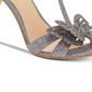 INC International Concepts Sapatos Femininos Rainor Tecido Peep Toe Tira em T Clássicos Prateados Tamanho 6,5 M