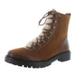 Botas de combate femininas Lucky Brand Ilianna Suede Wool, marrom, tamanho 8,5 m