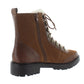 Botas de combate femininas Lucky Brand Ilianna Suede Wool, marrom, tamanho 8,5 m