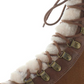 Botas de combate femininas Lucky Brand Ilianna Suede Wool, marrom, tamanho 8,5 m
