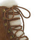 Botas de combate femininas Lucky Brand Ilianna Suede Wool, marrom, tamanho 8,5 m