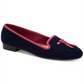 Charter Club Mocassim Feminino em Tecido Almond Toe, Azul, Tamanho 7 M