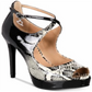 Thalia Sodi Chelsie2 Peep Toe com Tira no Tornozelo Clássico Feminino Preto Tamanho 7 M