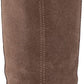 Lucky Brand Fukko Canteen Camurça Salto Cônico Pontudo Bota Cano Médio Feminina Marrom Tamanho 8 M