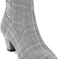 Bota feminina Levi de salto alto Gc Shoes, cinza, tamanho 7