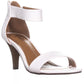 Sandálias de salto alto femininas Style &amp; Co Paycee, cor branca, tamanho 8,5 M