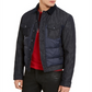 Jaqueta bomber estilo trucker da Armani Exchange, azul marinho, tamanho GG