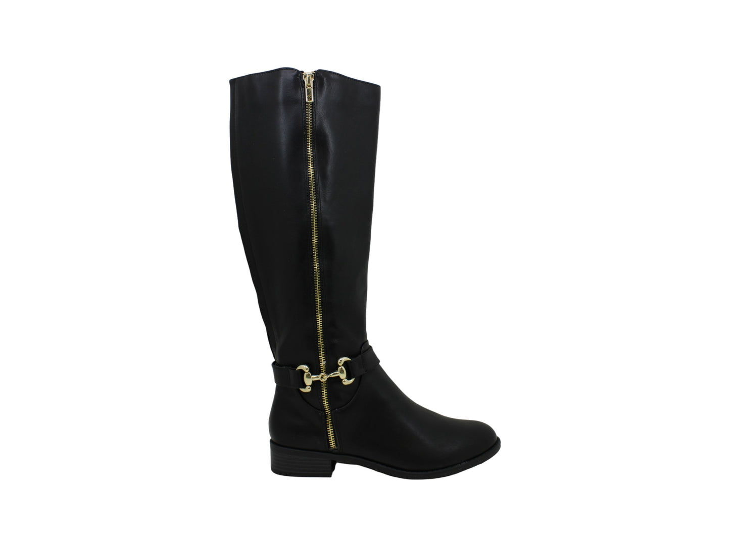 Thalia Sodi Botas femininas Vigi de couro com bico fechado e cano alto, pretas, tamanho 11 M