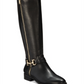 Thalia Sodi Botas femininas Vigi de couro com bico fechado e cano alto, pretas, tamanho 11 M