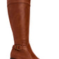 Botas de montaria femininas Vannie com zíper em couro sintético, tamanho 5 M, marrom, estilo Style &amp; Co.