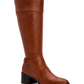 Botas de montaria femininas Vannie com zíper em couro sintético, tamanho 5 M, marrom, estilo Style &amp; Co.