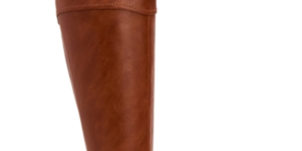 Botas de montaria femininas Vannie com zíper em couro sintético, tamanho 5 M, marrom, estilo Style &amp; Co.