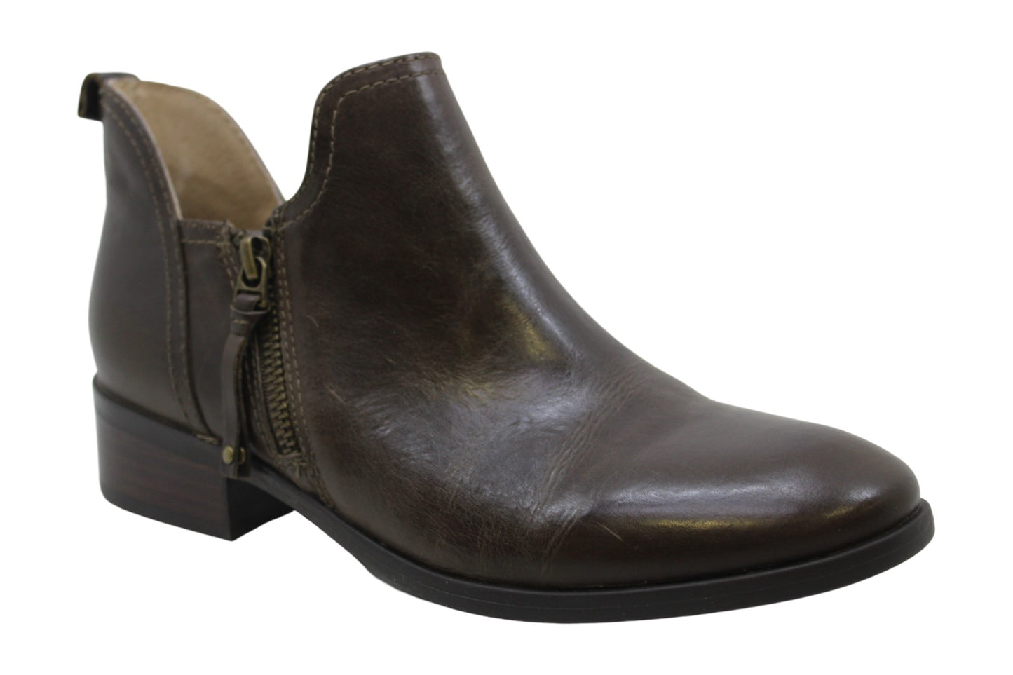 Botas femininas casuais Lucca Lane Moss Sayge Leather Bootie verde tamanho 8,5 M