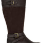 Botas sociais femininas Ashliie de couro sintético da Style &amp; Co, marrom, tamanho 6M
