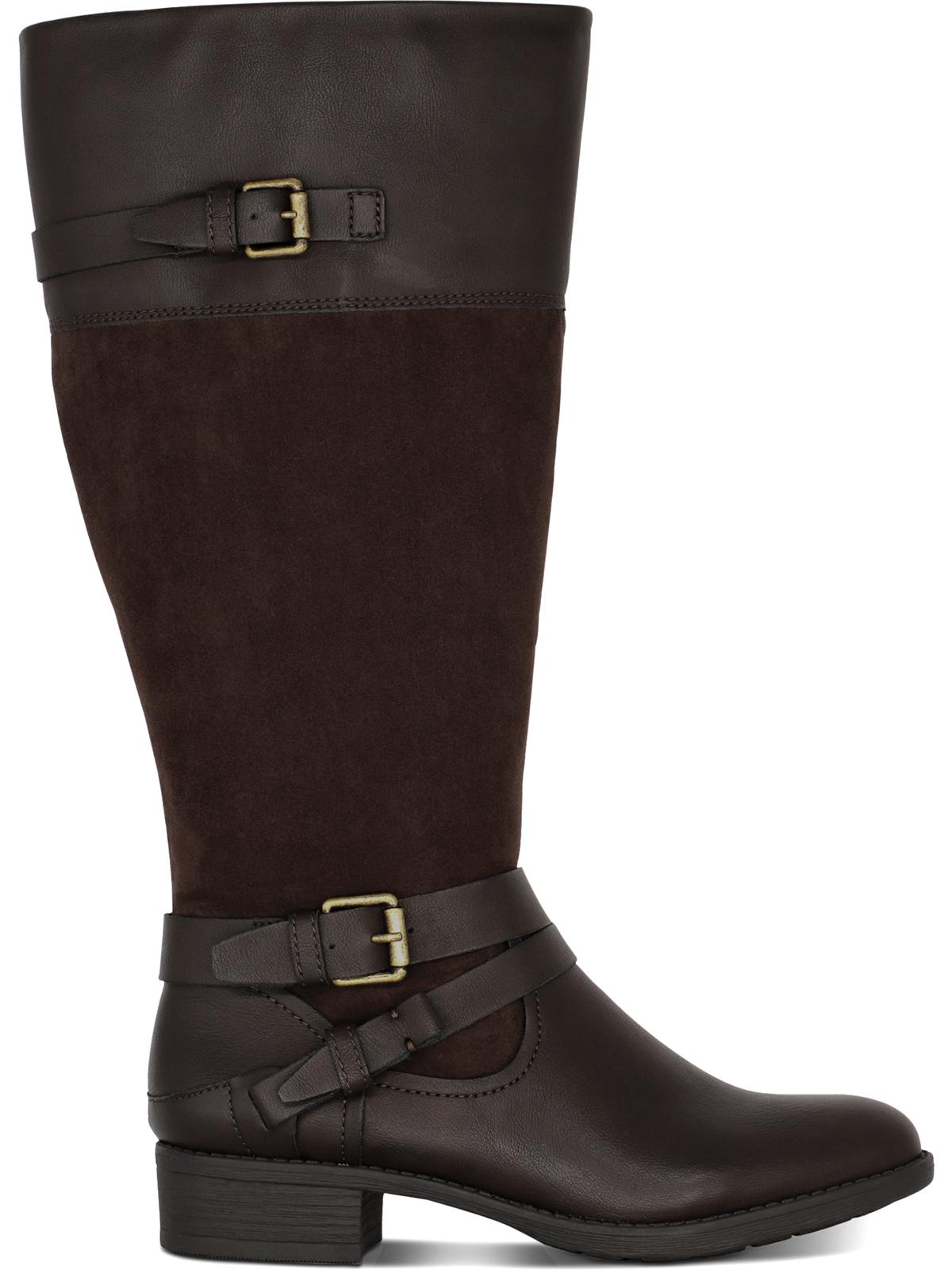 Botas sociais femininas Ashliie de couro sintético da Style &amp; Co, marrom, tamanho 6M