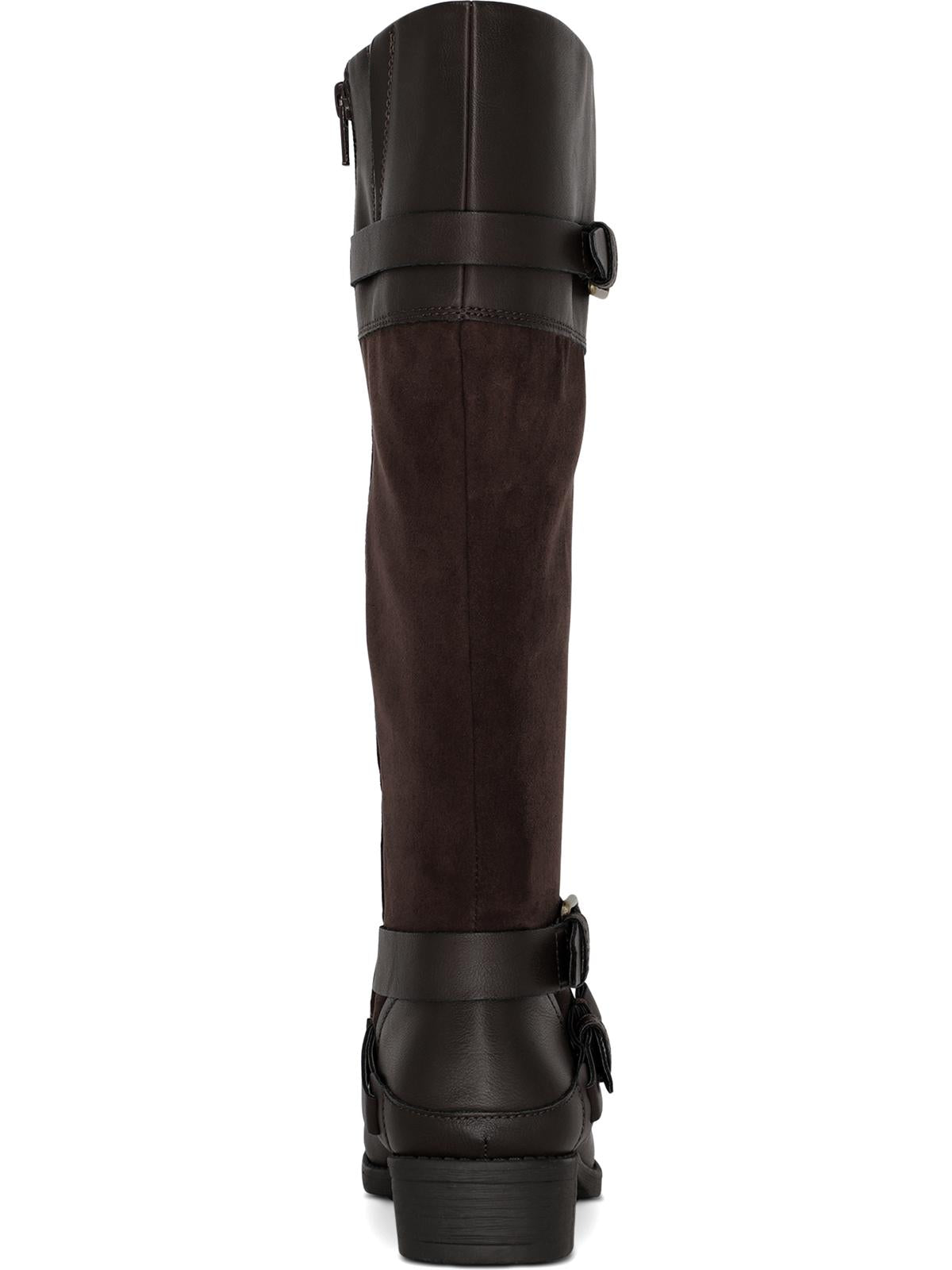 Botas sociais femininas Ashliie de couro sintético da Style &amp; Co, marrom, tamanho 6M