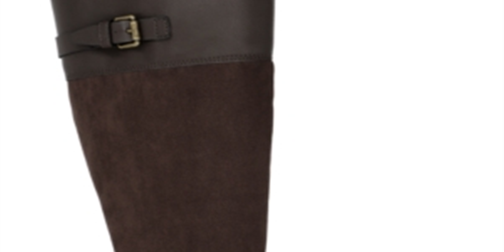 Botas sociais femininas Ashliie de couro sintético da Style &amp; Co, marrom, tamanho 6M