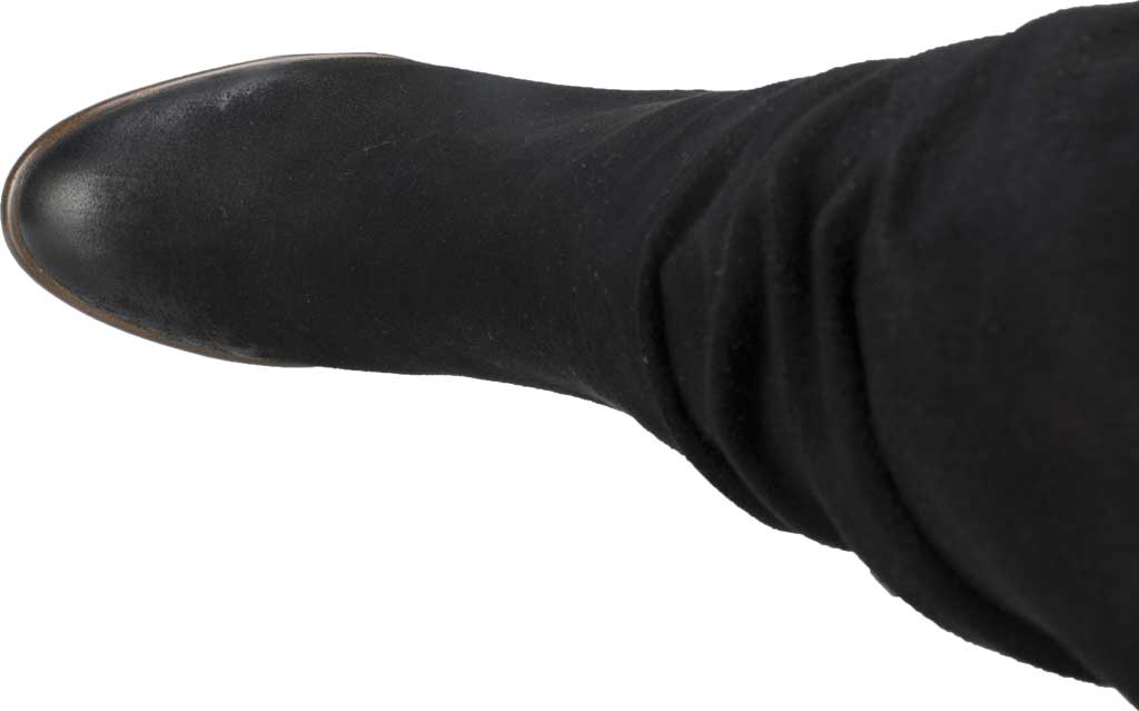 Botas femininas White Mountain cinza, acolchoadas, franzidas, bico amendoado, salto alto, zíper, tamanho 10 M
