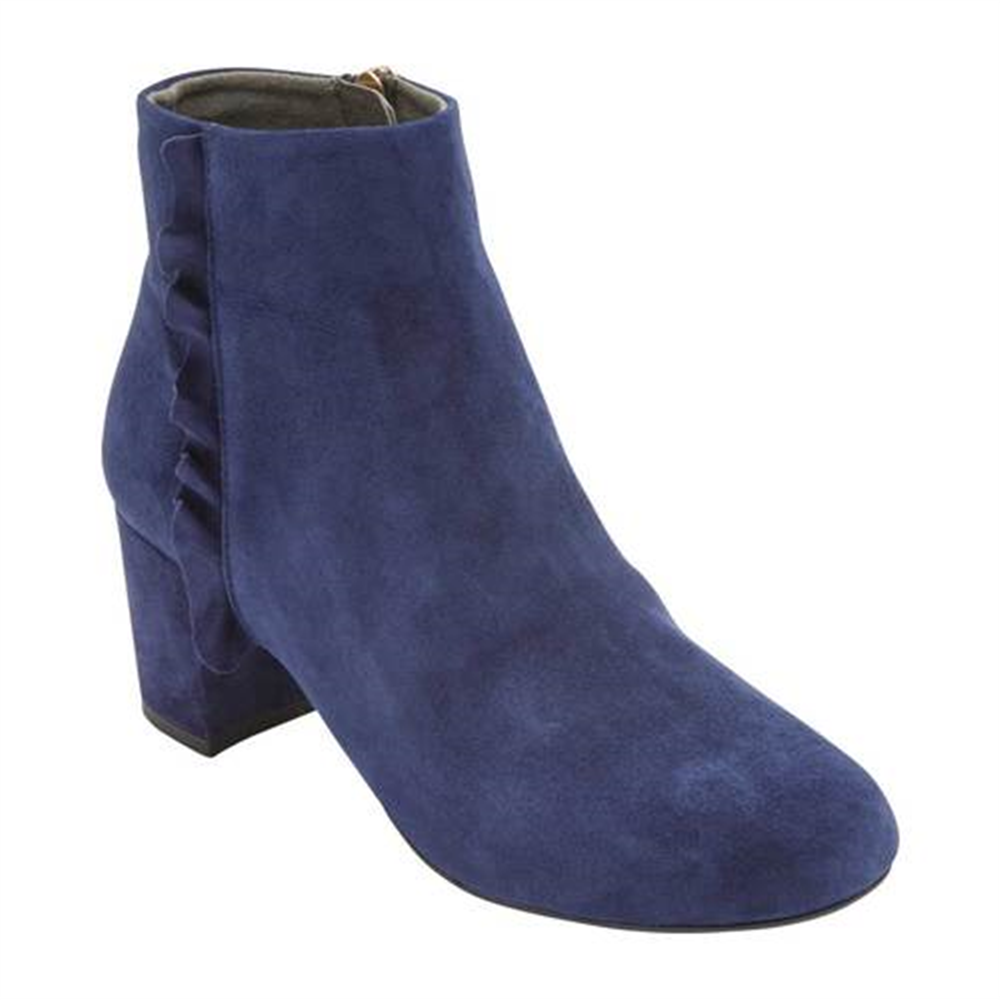 Bota feminina Rockport Total Motion Oaklee com babados, azul, tamanho 7 M