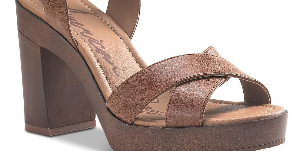 Sandálias femininas American Rag Shana, marrom, tamanho 8 M