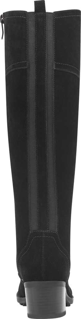 Easy Spirit Grazes Couro Feminino Biqueira Amêndoa Joelho Alto Moda, Preto, Tamanho 9,5