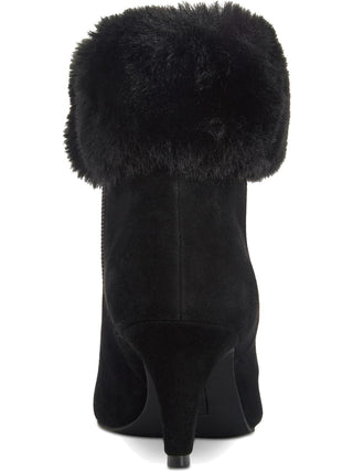 Botas Alfani Femininas Hansonn de Camurça Sintética com Acabamento em Pele Sintética, Pretas, Tamanho 7,5 M