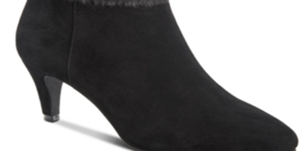 Botas Alfani Femininas Hansonn de Camurça Sintética com Acabamento em Pele Sintética, Pretas, Tamanho 7,5 M
