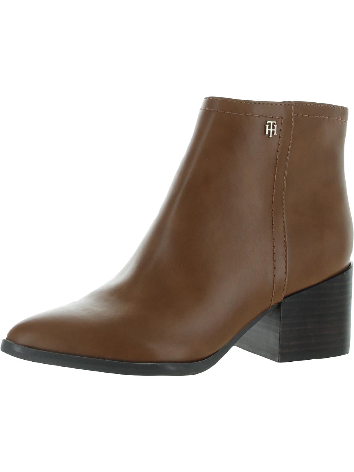 Tommy Hilfiger Jetz 2 Botas de Couro Sintético Femininas Marrom 8.5 Médio