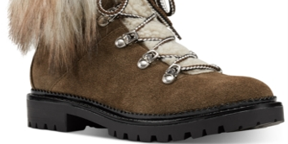 Botas femininas Nine West Alex Faux-Fur, marrom, tamanho 9,5