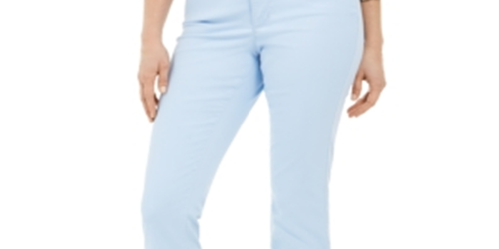 Calça jeans feminina Lexington reta azul tamanho 10 da Charter Club