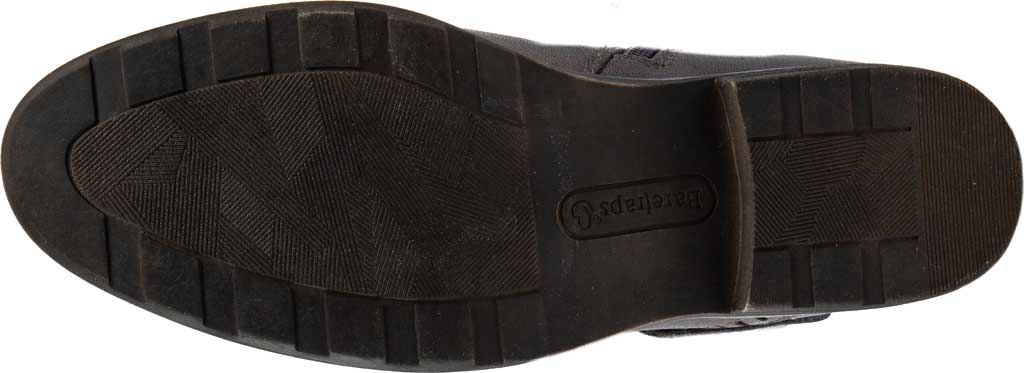Botas Baretraps Femininas Cinza Flex Gore com Velcro e Acentos de Presilha, Amortecidas, Conforto, Abram, Biqueira Amêndoa, Salto Bloco e Zíper, 8,5 M