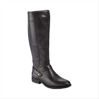 Baretraps Womens Gray Flex Gore Hook and Loop Accent Cushioned Comfort Abram Almond Toe Block Heel Zip-up Boots 8.5 M