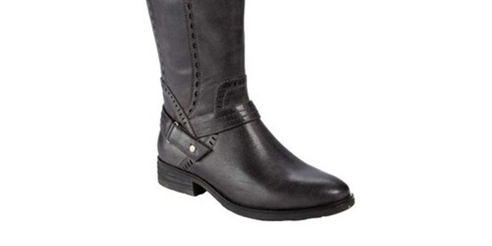 Botas Baretraps Femininas Cinza Flex Gore com Velcro e Acentos de Presilha, Amortecidas, Conforto, Abram, Biqueira Amêndoa, Salto Bloco e Zíper, 8,5 M