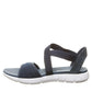 Sandálias femininas Bearpaw, azul marinho, sandália Rae feminina, tamanho 6