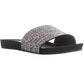 Sandálias femininas Steve Madden Dazzle com detalhes, pretas, tamanho 7 M