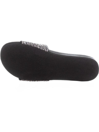 Sandálias femininas Steve Madden Dazzle com detalhes, pretas, tamanho 7 M