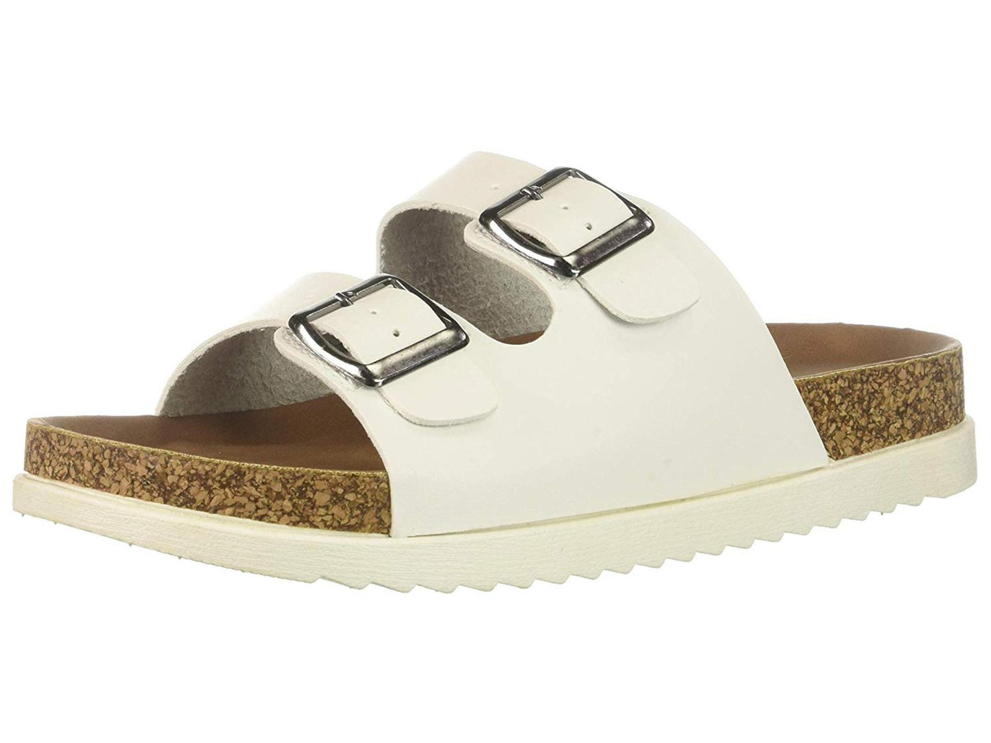 Sandálias femininas Madden Girl Goldiie com palmilha branca, tamanho 6,5 M