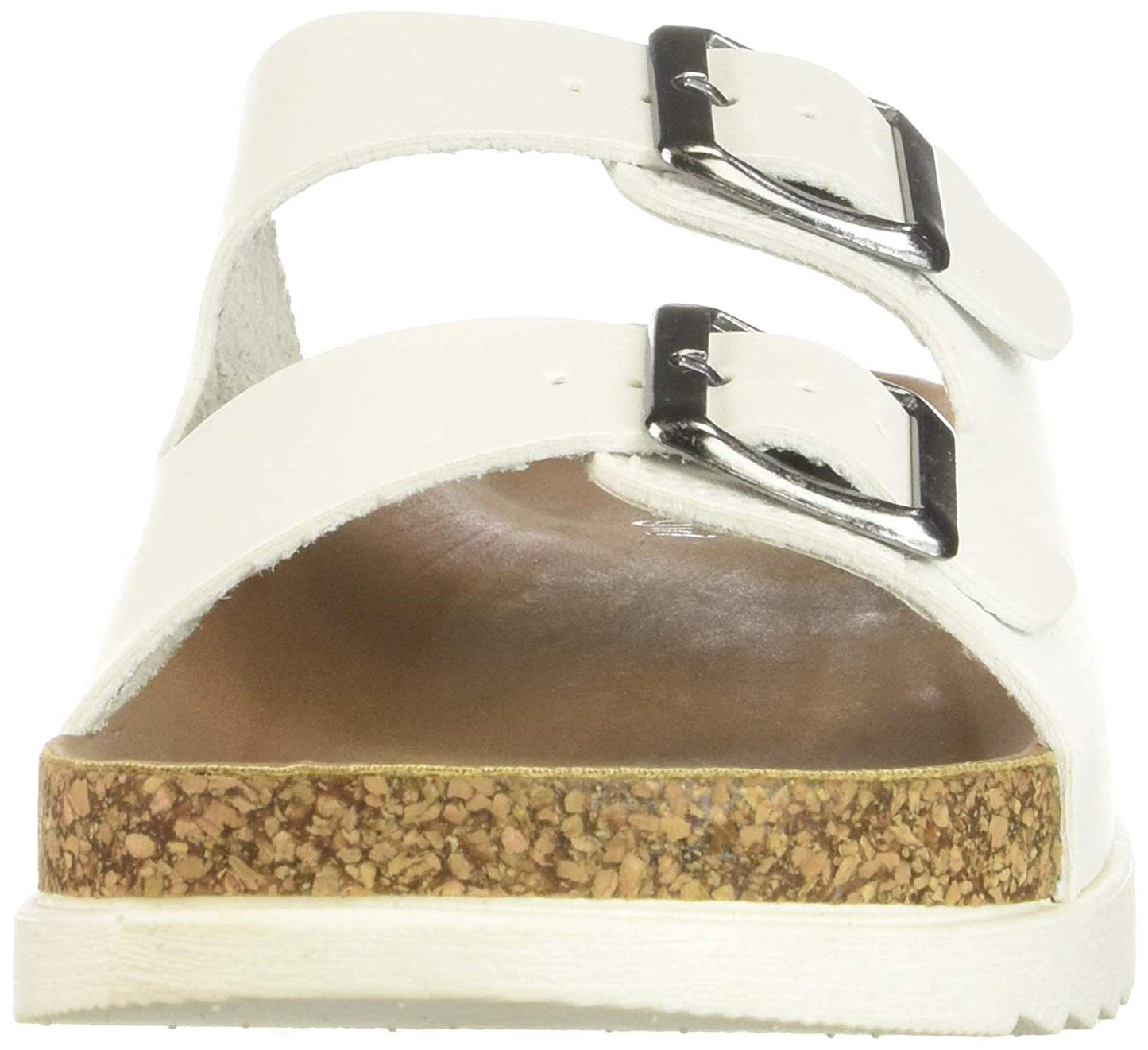 Sandálias femininas Madden Girl Goldiie com palmilha branca, tamanho 6,5 M