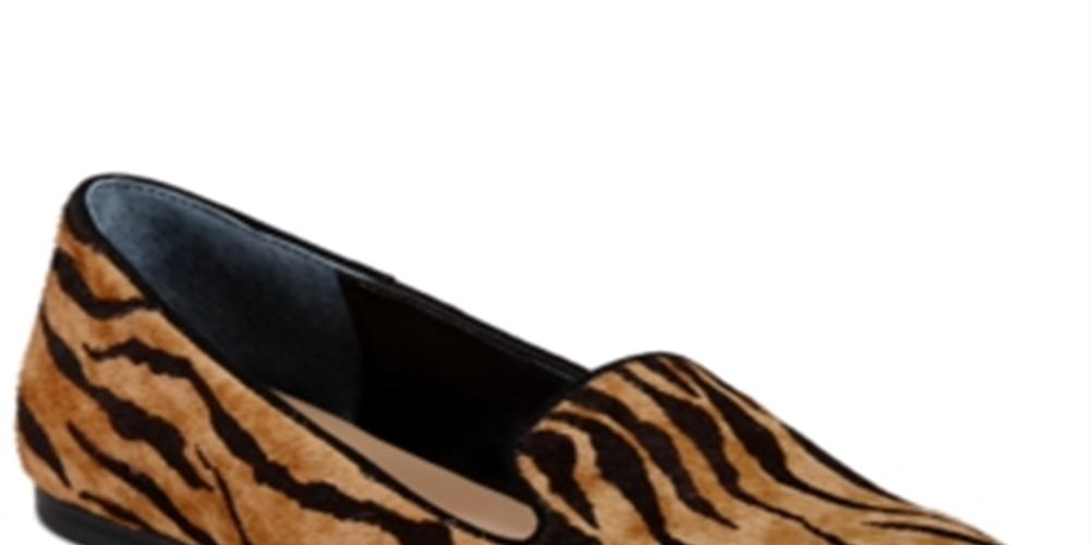 Mocassim Alfani Poee de Couro com Estampa de Tigre para Mulher, Marrom, Tamanho 10 M