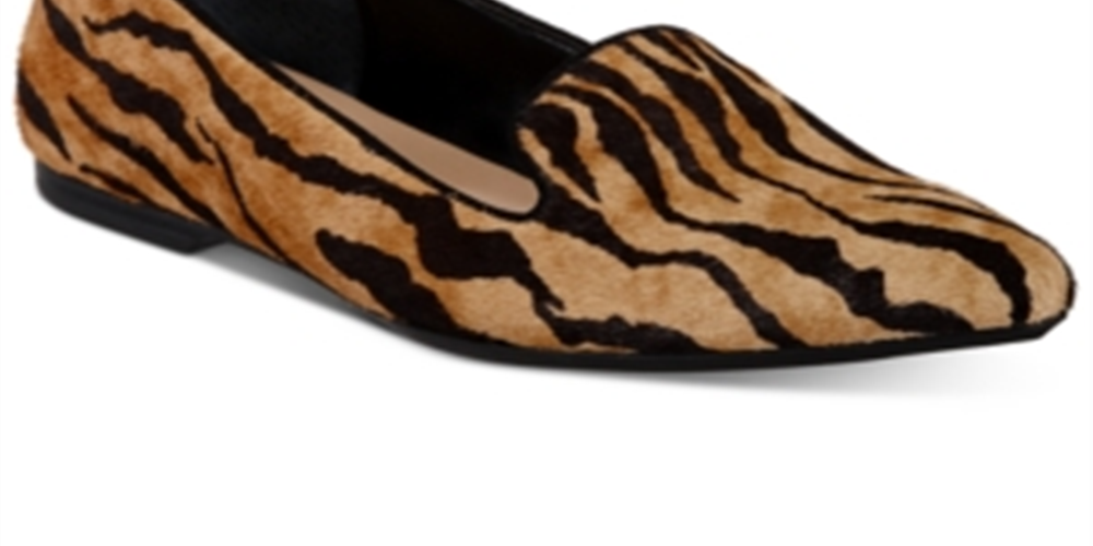 Mocassim Alfani Poee de Couro com Estampa de Tigre para Mulher, Marrom, Tamanho 10 M