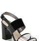 Sandálias femininas Olivia com tira no tornozelo Circus by Sam Edelman, pretas, tamanho 9M