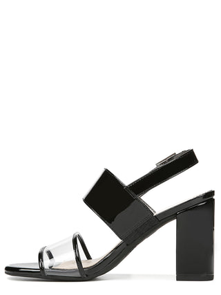 Sandálias femininas Olivia com tira no tornozelo Circus by Sam Edelman, pretas, tamanho 9M