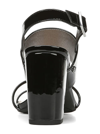 Sandálias femininas Olivia com tira no tornozelo Circus by Sam Edelman, pretas, tamanho 9M